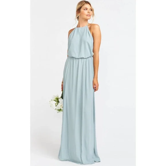 Show Me Your Mumu: Heather Halter Dress - Silver Sage Crisp - Small